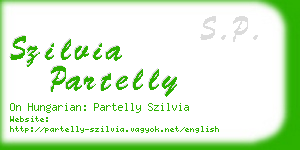 szilvia partelly business card